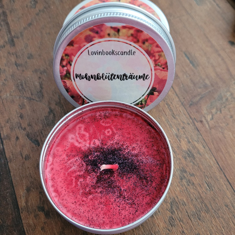 Buchkerze Mohnblütenträume